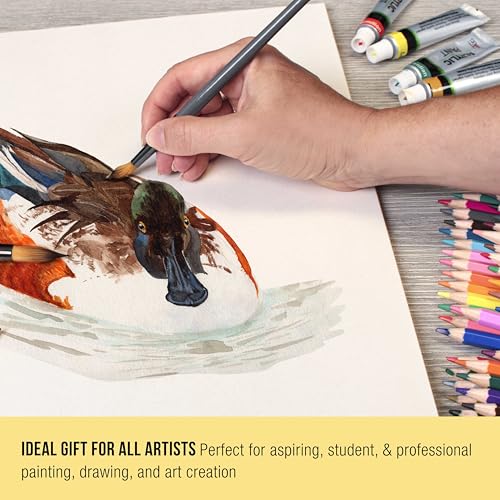 U.S. Art Supply 9" x 12" Premium Heavyweight Watercolor Paper Pad, 2-Pack