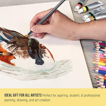 U.S. Art Supply 9" x 12" Premium Heavyweight Watercolor Paper Pad, 2-Pack