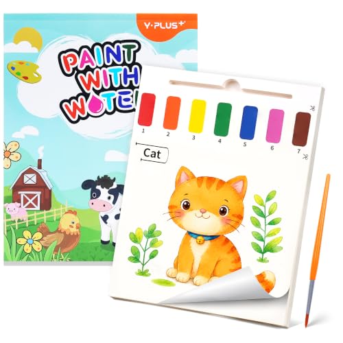 YPLUS Paint with Water Coloring Books for Toddlers 1-3, Farm Theme - color: Farm, size: 21×27cm-20pages