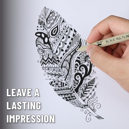 Mr. Pen- Drawing Pens for Artists, 16 Sizes, Black Multiliner | Micro Pens for Drawing - size: 16 Tip Sizes(0.2 to 3 mm)