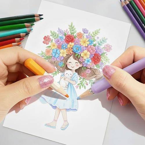Art Set Bundle: 72 Premium Colored Pencils & 14 Macaron Pencil Extenders, Perfect for Adult Sketching, Writing and Art Drawing，Professional Art Supplies Set