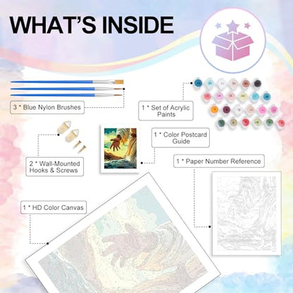 Camocin Paint by Numbers Kit for Adults, Jesus Number Painting Canvas Kit - color: LBOPNFP8