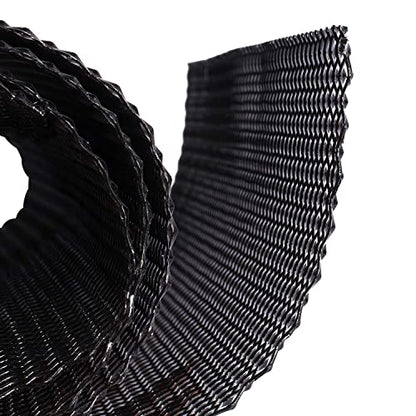 AggAuto Universal 40"x13" Car Grill Mesh 6x12mm Rhombic Hole Black | Aluminum Alloy Automotive Grille Insert Bumper, One of the Most Multifunctional Shape Grids 100x33cm - size: 6x12mm Rhombus - Black
