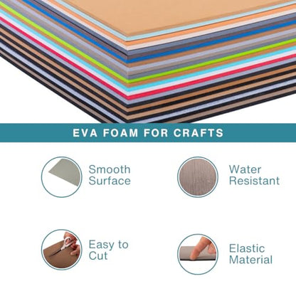 LotusFoam EVA Foam Sheet 3mm – 44"x 85" Craft Foam for Cosplay, Costumes & DIY, High Density 130 kg/m3, Heat Shapeable, Paintable, 35 Colors(Oyster Grey) - Oyster Grey - color: Oyster Grey