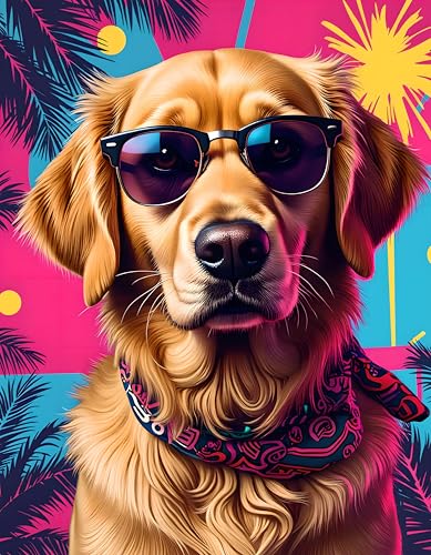 Yeadiffy Diamond Art Painting Kits for Adults Diamond Art Kits for Adults Beginners,5D Translucent Gems Diamond Painting,DIY Full Drill Diamond Gem Art and Crafts 12x16inch (Dog) - color: Dog