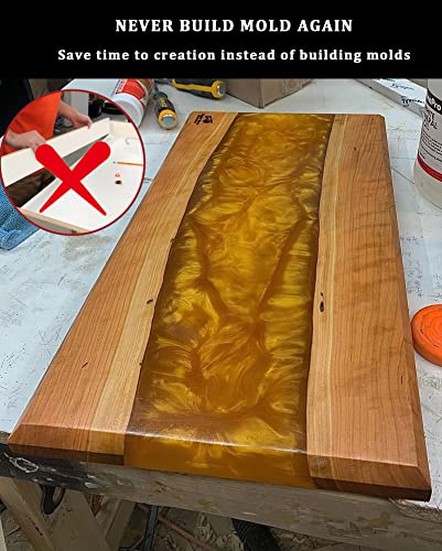 Kalinta Epoxy Mold with Divider Adjustable- 31.5x19.5x3in No-Seal Resin Mold Integrated Clamping System - Perfect for Beginners & Experienced Artists Alike - Ideal for Creative Resin Art Projects - size: 31.5"x19.5"x3"