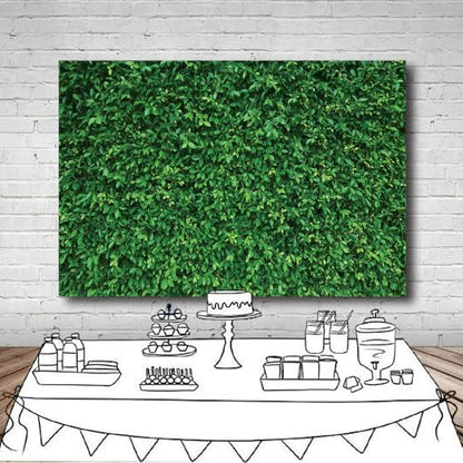 9x6Ft Green Leaves Grass Lawn Party Photography Backdrop - Greenery Decoration for Birthday, Newborn Baby Shower, Wedding - size: 9X6Ft