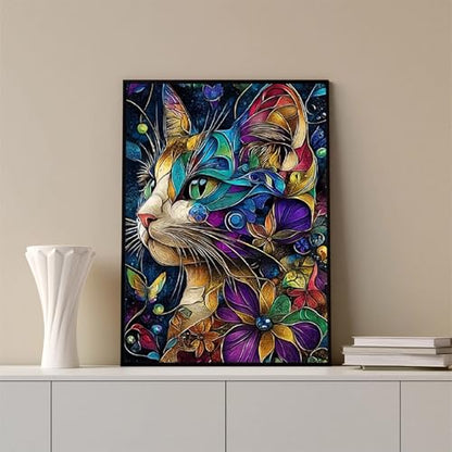 Xoaoes Cat Diamond Art Kits for Adults, Animals 5D Diamond Painting Kits - color: CM095