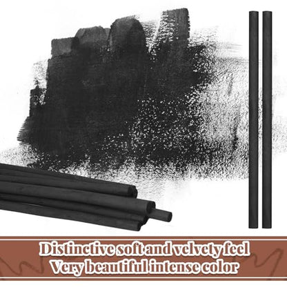Gueevin 200 Pcs Soft Willow Charcoal Sticks Drawing,5-7mm | For Artists Beginners Students, Vine Charcoal Bulk for Sketching Shading Fine Art, Assorted Sizes, Back to School Gifts - size: 5-7mm