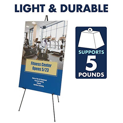 Quartet Easel Stand 63" High Adjustable Telescoping Tripod Display for Office School and Home, Lightweight, Black (29E) (Pack of 12) - size: 1 Count (Pack of 12)