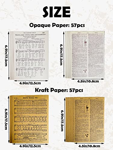 114Pcs Vintage Scrapbooking Paper Decoupage Craft