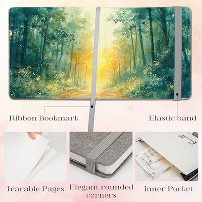 Watercolor Journal Sketchbook 5.5x5.5 24 Sheets Gray | Cotton paper, 140 LB 300 GSM, Linen cover, Tap Water Pen, Travel sketching - color: Gray, size: 5.5x 5.5 Inch