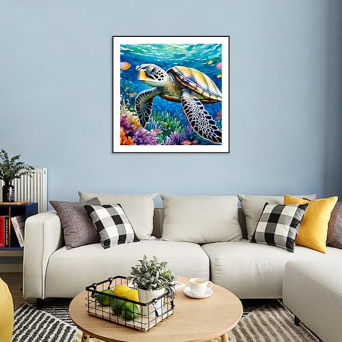 SJUTOUCI Sea Turtle Diamond Art Kit for Adults, Diamond Painting Animal - color: Sea Turtle
