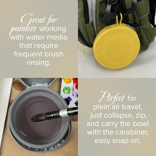 Silver Brush Limited Silver Essentials Paintbrush Water Bowl, 450ml/15.2oz