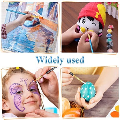 40 Pcs Paint Brushes, Acrylic Painting Brush Set, Watercolor Brushes, Acrylic Brushes for Oil Watercolor, Miniature Detailing, and Rock Painting - style: 40 PCS