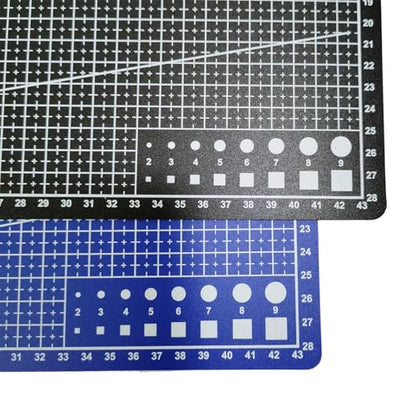 New A3 Double Side Craft Cutting Mat Cutting Board Sewing Pad Artist Carving Tools Handmade Crafts DIY Props (Black) - color: Black