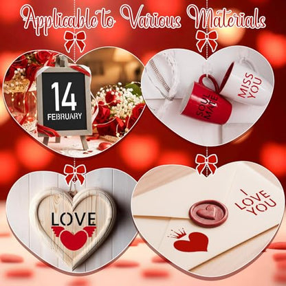 Fainne 100 Pcs 2 Inch Heart Stencils Small Stencils for Painting | Reusable Craft Stencils, DIY Scrapbook, Wood Wall Fabric Rock Chalkboard Sign Painting, Home Art Decor Projects - style: Conversation Heart