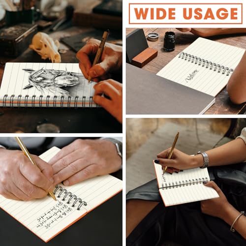 Jutom 18 Pcs Small Spiral Notebook Memo Pad 3x5, Orange - color: Orange