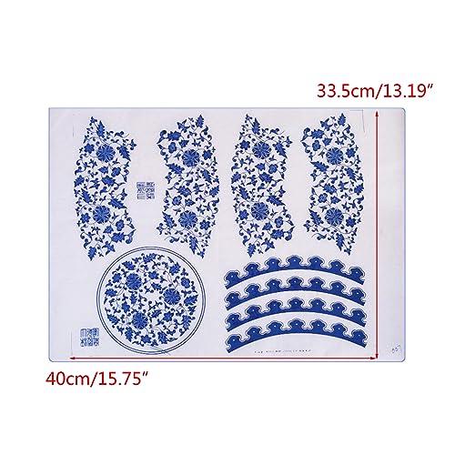 Ceramic Decals Pottery Ceramics Clay Transfer Paper Underglaze Flower Paper Porcelain Decal Paper For Pottery Enamel Ceramic Decals Underglaze Flower Paper Diy Pottery Ceramics Clay Transfer Paper
