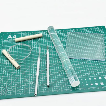 Yayatty Polymer Clay Tools, Acrylic Clay Roller, Acrylic Sheet, Rotary Cutting Mat, Round Polymer Clay Cutters with Clay Slicer Blade for Pottery and Sculpture (13 PCS) - color: 13 PCS