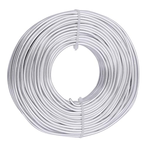 9 Gauge Aluminum Craft Wire, 100 Feet 3mm Bendable Metal Wire for Jewelry Making, Sculpting and Floral Design, Soft Armature Wire for DIY Crafts (Silver) - size: 9 Gauge(3mm), style: Silver