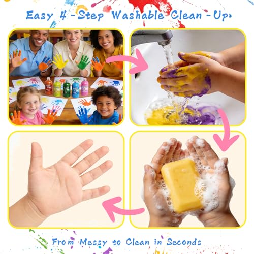 NewFamily Washable Paint Set, 12 Colors x 500ml (16.9 fl oz) Large Bottles, Bulk 6L Non-Toxic Poster/Tempera Paint for Paper, Cardstock, Canvas, Classroom Art & Crafts - color: 12 colors