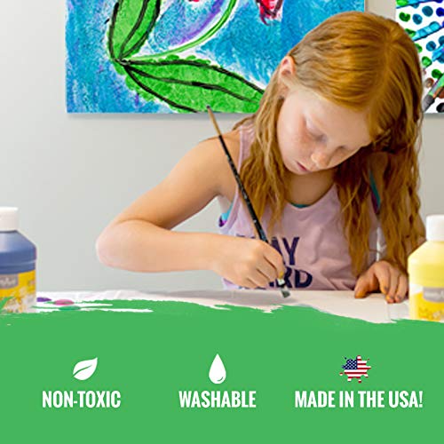 Handy Art Little Masters Washable Tempera Paint, Gallon, Yellow,214-710 128 fl Oz and Red Gallon Paint Bundle (Pack of 2)