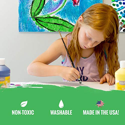 Handy Art Little Masters Washable Tempera Paint, Gallon, Yellow,214-710 128 fl Oz and Red Gallon Paint Bundle (Pack of 2)