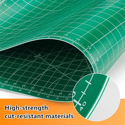 2-Pack 24"x36" Self-Healing Sewing Mat: Large Double-Sided Green 5-Ply Hobby Mat, A1 Rotary Cutting Mat for Sewing, Quilting & Fabric Crafts - color: Green, size: 24" x 36"（2-Pack）