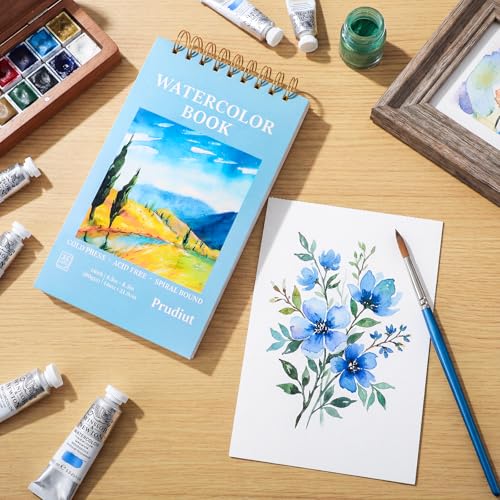 35 Sheets Watercolor Paper Pad 5.5 x 8.5 in, 140 Lb Cold Press, Spiral - size: 5.5x8.5 Inch