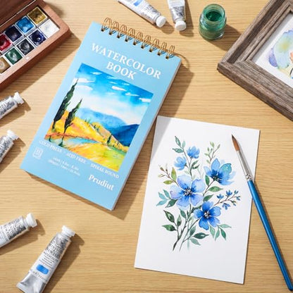 35 Sheets Watercolor Paper Pad 5.5 x 8.5 in, 140 Lb Cold Press, Spiral - size: 5.5x8.5 Inch