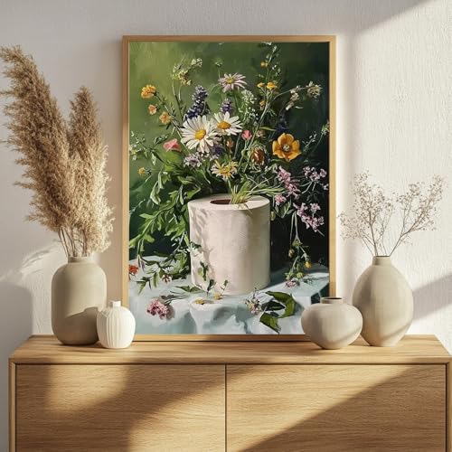 Mandun Bathroom Paint by Numbers Kit for Adults, 16x20 inch | DIY Painting Kits Crafts for Adults, Relieve Stress, Gift, Home Wall Decor - color: Bathroom
