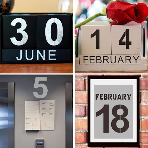 4 Inch Number Stencils Plastic Number Stencils Reusable Digital Painting Templates for Cake Stencil Address Templates - size: 4 Inch