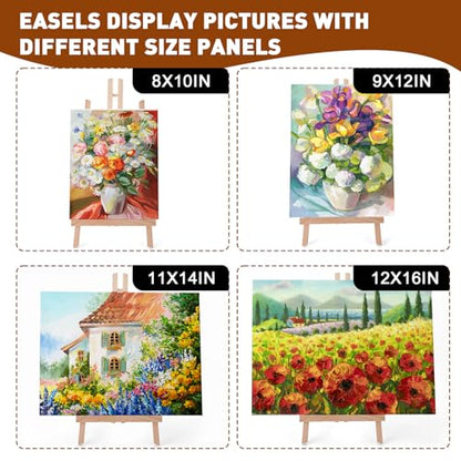 3 Pack 15 Inch Wood Easels, Easel Stand for Painting Canvases and Crafts | Tripod Painting Party Easel, Kids Student Tabletop Easels for Painting, Portable Canvas Photo Picture Sign Holder - style: 15"-3p