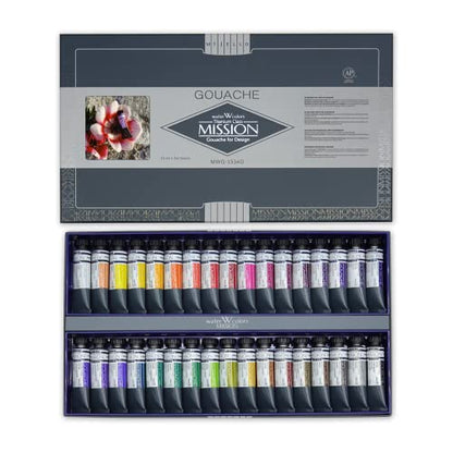 Mijello Titanium Class Gouache Watercolor MWG-1534G 34 Color