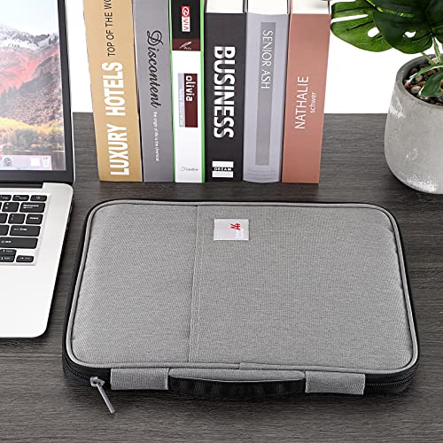 BTSKY New Universal A4 Document Bags Portfolio Organizer- Waterproof Travel Gear Organizer Zipper Case/Document File Bag for Ipads, Notebooks, Pens, Document Dark Grey New