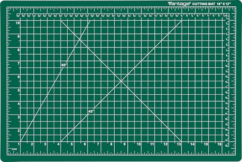 Dahle Vantage 10471 Premium Self-Healing Cutting Mat, 12"x18", 1/2" Grid, 5 Layers for Max Healing, Perfect for Crafts & Sewing, Green - color: Green, size: 18"L x 12"W