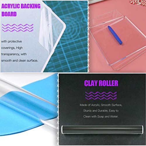 Swpeet 24Pcs Modeling Clay Sculpting Tools Kits, Painting Brush, Wooden Dotting Tools, Ball Stylus Tool, Plastic Ball Rod Stylus Modeling Tools, Clay Roller, Clay Scarper for Modeling Clay - color: N0.2 24Pcs Modeling Clay Sculpting Tools Kit