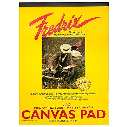 FREDRIX Creative Series White Canvas Pad, 18" x 24" - color: White Canvas, size: 18" x 24"