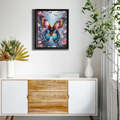Yeadiffy Diamond Art Painting Kits for Adults Diamond Art Kits for Adults Beginners,5D Translucent Gems Diamond Painting,DIY Full Drill Diamond Gem Art and Crafts 12x16inch (Butterfly) - color: Butterfly
