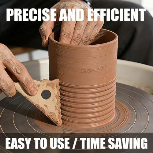 Maiguinzaa 12-piece Pottery Art Tool Set, Clay Shape Carving Tool kit | Foot molder, ribs & fettling knife, durable plastic, for clay sculpting, 12pc set