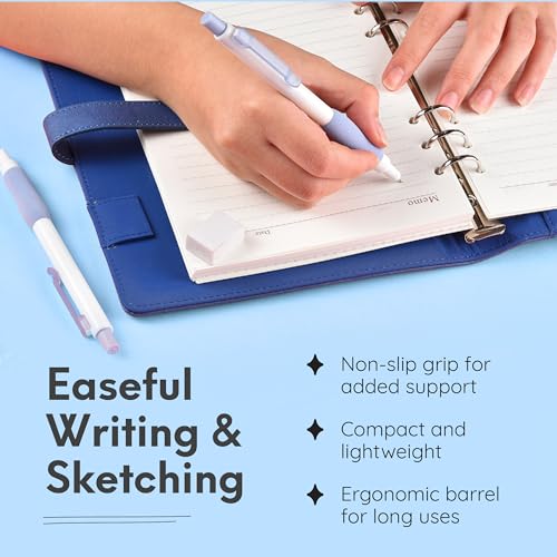 MozArt Cute Mechanical Pencil Set 0.7mm 16PCS Pastel Aesthetic Girls | 30 HB Lead Refills – Aesthetic Pastel Design – Art & Drawing Supplies for Girls, Students & Kids – Cute Writing Pencils - color: Cute 0.7
