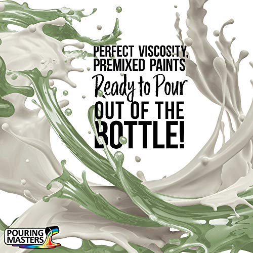 Pouring Masters Agave Green Metallic Pearl Ready to Pour Acrylic Pouring Paint - Premium 64-Ounce Pre-Mixed Fluid Acrylic Paint - Fluid Art Supplies for Canvas, Wood, Paper, Tile & Rocks | Ready to Pour, Premium Pre-Mixed Fluid Acrylic Paint - Fluid Art S