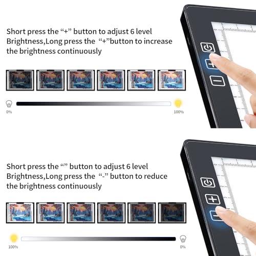 Rechargeable A4 Light Pad with Carry Bag & Stand,Ultra Thin Light Table with Clip,6 Levels of Brightness Light Box for tracing,Diamond Painting.led Light Board for Artists,Drawing,Sketching,Animation - style: A4 With Bag Rechargeable