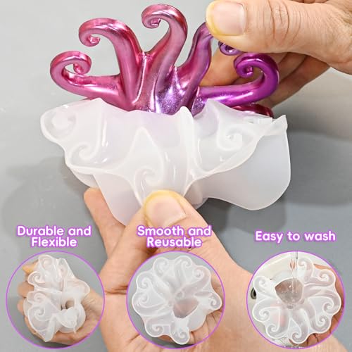 Resin Animal Molds, Set of 2 Octopus and Frog Resin Crafting Molds - color: Octopus and Frog Resin Molds