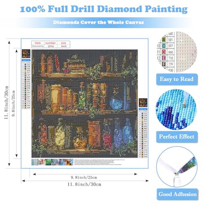 Book Diamond Art Kits for Adults, 5D Book Diamond Painting for Beginners - color: QY018