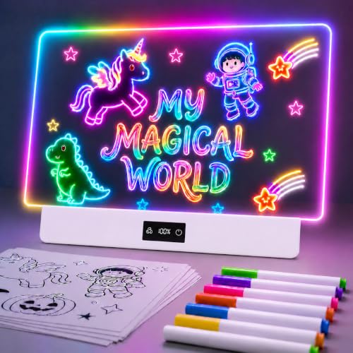 TAEMVV 16" LED Drawing Board for Kids Birthday Gift for Girls, White