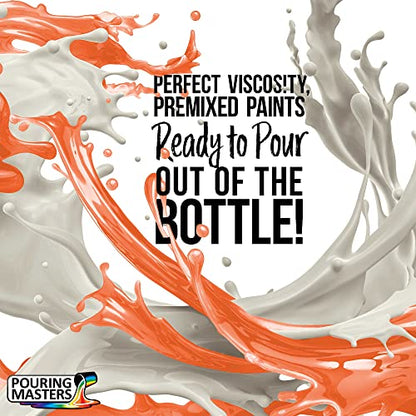 Pouring Masters Carrot Cake Ready to Pour Acrylic Pouring Paint - Premium 8-Ounce Pre-Mixed Fluid Acrylic Paint - Fluid Art Supplies for Canvas, Wood, Paper, Tile & Rocks | Premium, Pre-Mixed Fluid Acrylic Paint - Fluid Art Supplies for Canvas, Wood, Pape