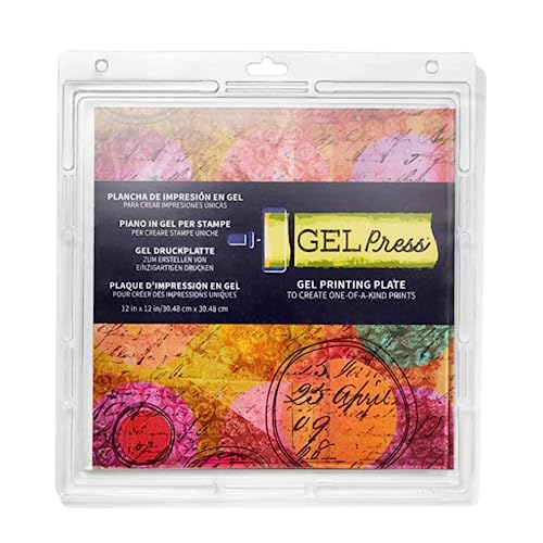 Gel Press Monoprinting Gelli Plate - (Size: 12" X 12") - 10803 | Top Gel Printing Plate for Arts & Crafts - size: 12" x 12"