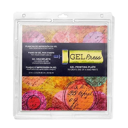 Gel Press Monoprinting Gelli Plate - (Size: 12" X 12") - 10803 | Top Gel Printing Plate for Arts & Crafts - size: 12" x 12"